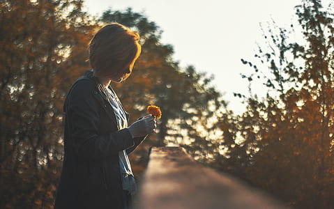 woman, girl, trees, model thumbnail