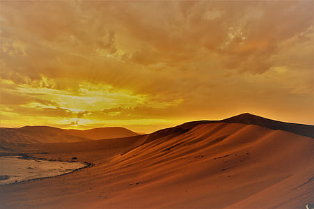 Sahara desert during golden hour thumbnail