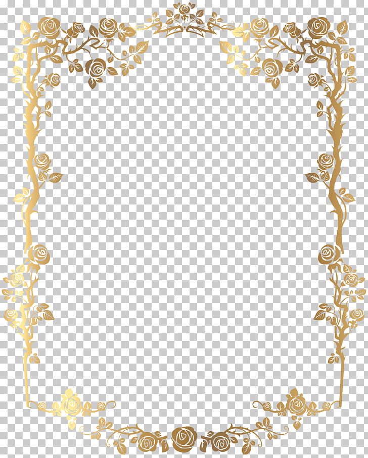 Frame , Golden Rectangular French Floral Border , gold floral frame digital artwork PNG clipart