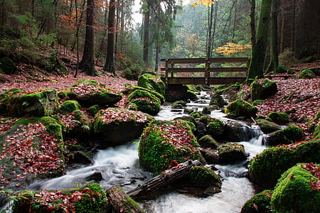 time lapse photography of water near the bridge thumbnail