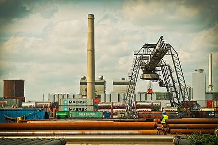 assorted-color intermodal container lot during daytime thumbnail