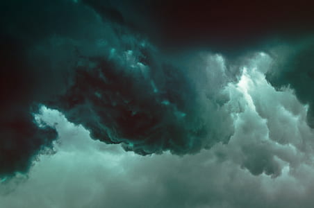 white clouds with green lights thumbnail