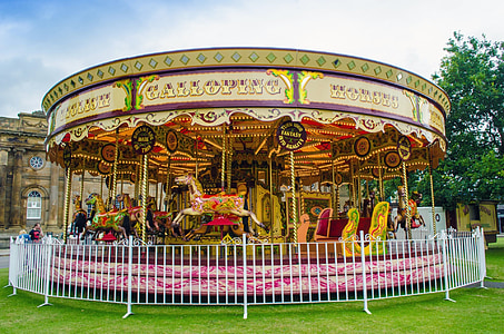 gold Galloping horse carousel thumbnail