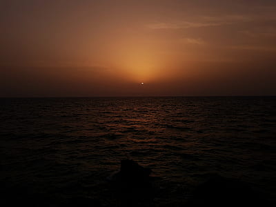 body of water during golden hour thumbnail