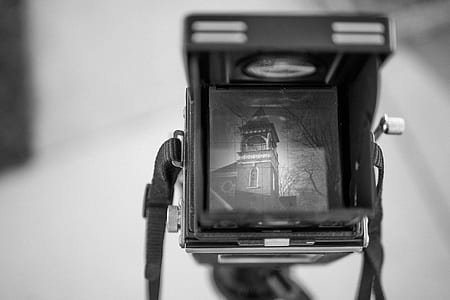grayscale photo of camera thumbnail
