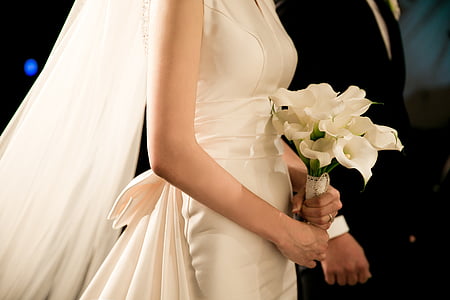 women's white wedding dress thumbnail