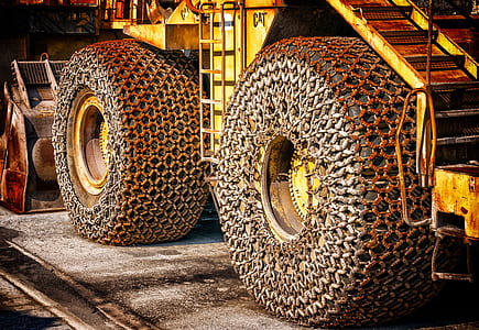 yellow CAT tractor photography thumbnail