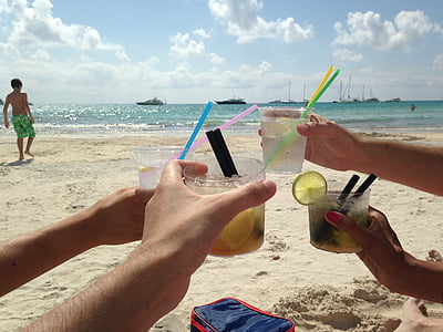 people holding drinking glass filled during daytime thumbnail