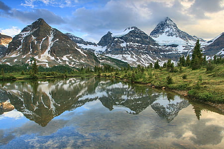landscape photography of body of water surrounded by land thumbnail