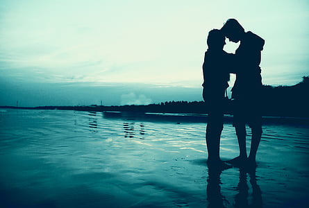 silhouette photo of couple thumbnail