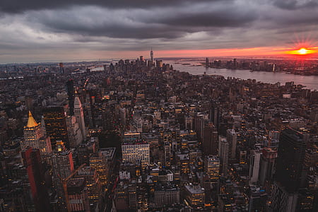 bird's-eye view photography of city buildings thumbnail