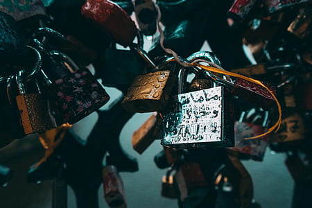 selective focus photograph of silver padlock thumbnail