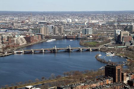 bird's eye view of bridge along city thumbnail