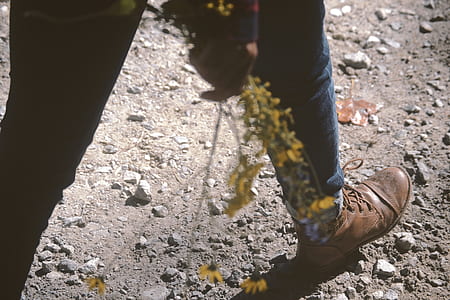 person walking on rough road thumbnail