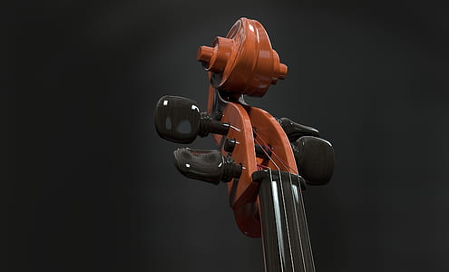 selective focus photograph of violin headstock thumbnail