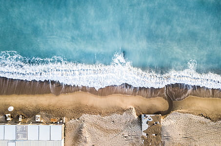 aerial photography of seashore thumbnail