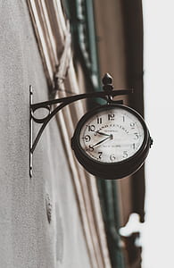 black Grand Central analog hanging clock thumbnail