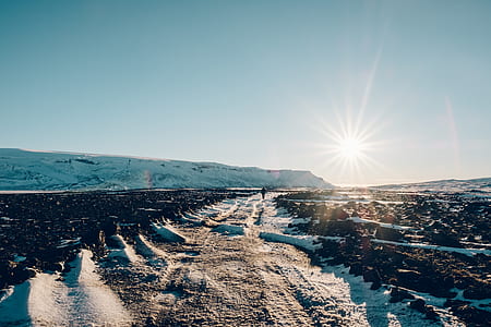 snow field during sunrise thumbnail