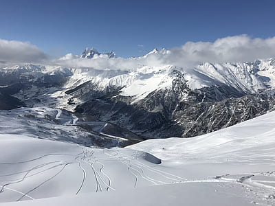 scenery of mountains covered with snow thumbnail