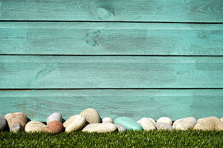 wood, rocks, wall, garden thumbnail