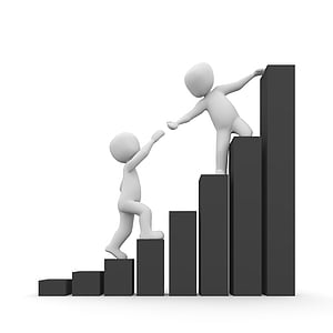 two person climbing black blocks illustration thumbnail