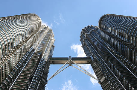 Worm Eye Image of Twin Tower thumbnail