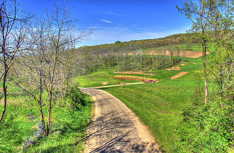 Forest Trail and Pond on the Military Ridge State Trail, Wisconsin thumbnail