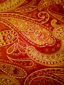 red and brown floral textile thumbnail