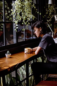 woman having coffee in cafe thumbnail