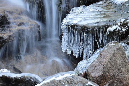 close-up photography waterfalls during daytime thumbnail