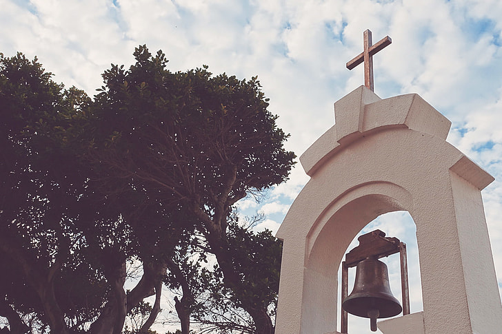 black steel church bell