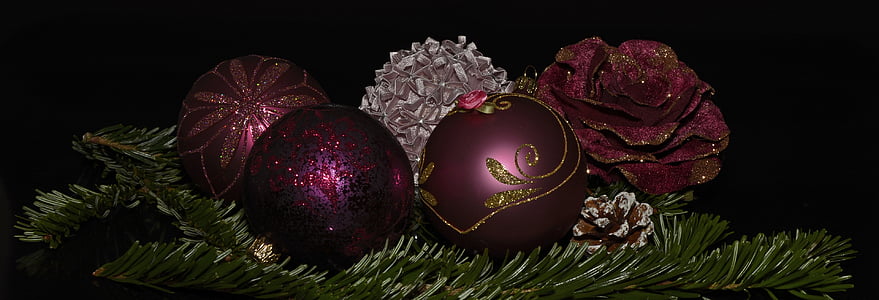 five assorted-color baubles thumbnail