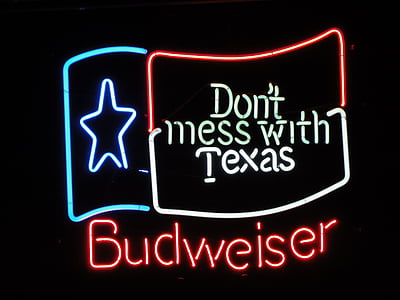 lightedd Budweiser neon light signage thumbnail