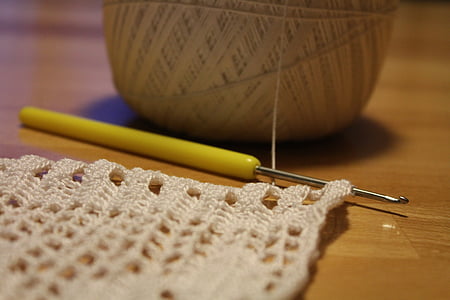 white crochet textile thumbnail