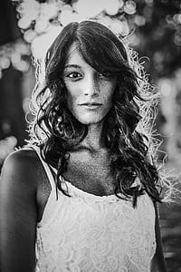 Grayscale Photo Of Woman thumbnail