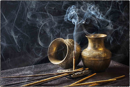 timelapse photography of brown incense thumbnail
