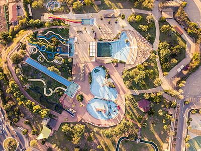 aerial photo of amusement park thumbnail
