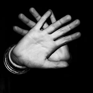 black-and-white, hands, palm, fingers thumbnail
