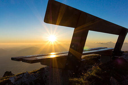 brown wooden bench thumbnail