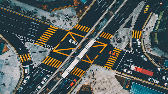 aerial photography of road thumbnail