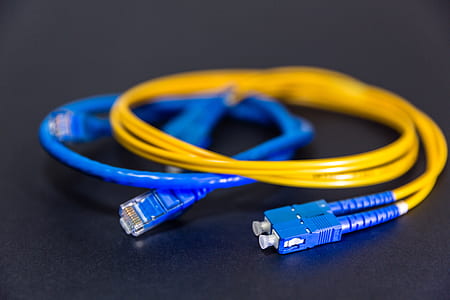 blue and yellow fiber optic cables thumbnail