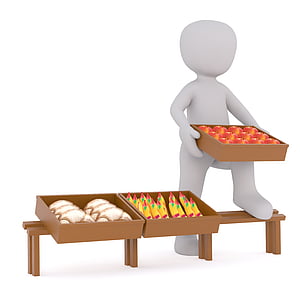 person holding basket of apples illustration thumbnail