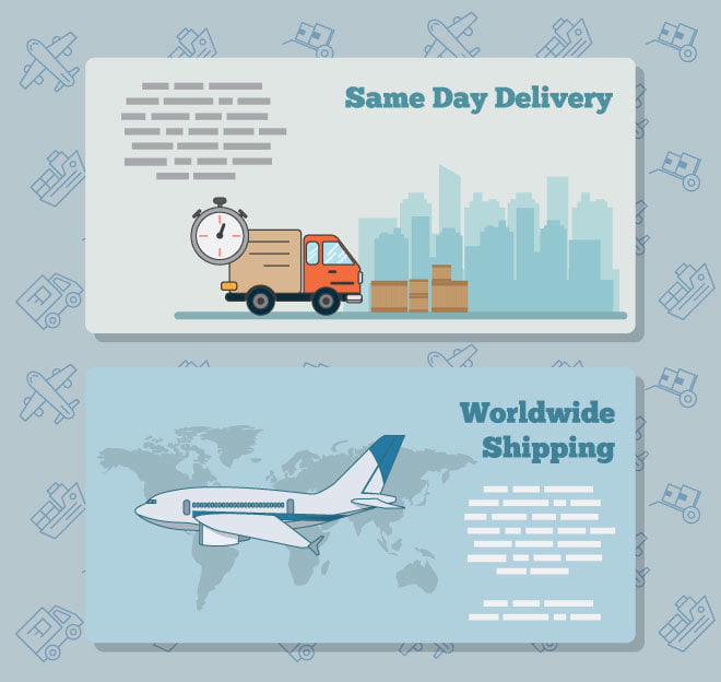 Logistics Vector Banners Eps Ai File Free Graphics Uihere