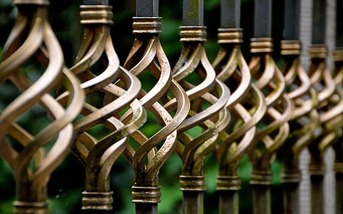 tilt shift lens photography of metal rail thumbnail