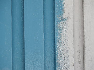 blue painted white wooden wall thumbnail