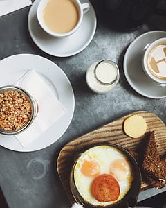 breakfast dish on gray surface thumbnail