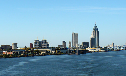 Skyline of Mobile, Alabama from the Gulf thumbnail