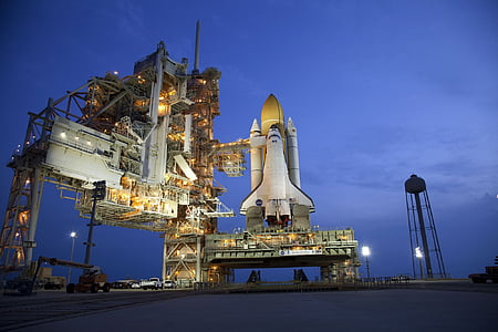 white spaceship during night time thumbnail