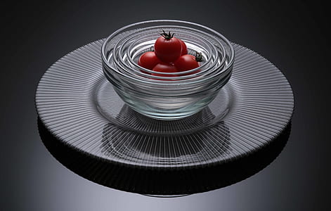 Tomatoes in Clear Glass Bowls thumbnail