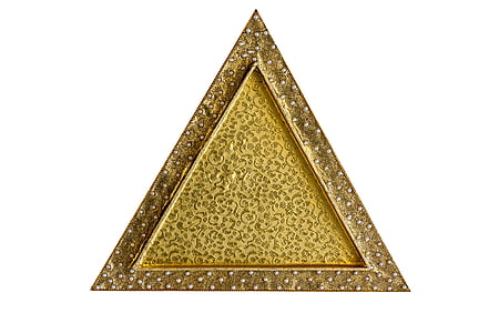 triangle-shaped gold-colored decor thumbnail